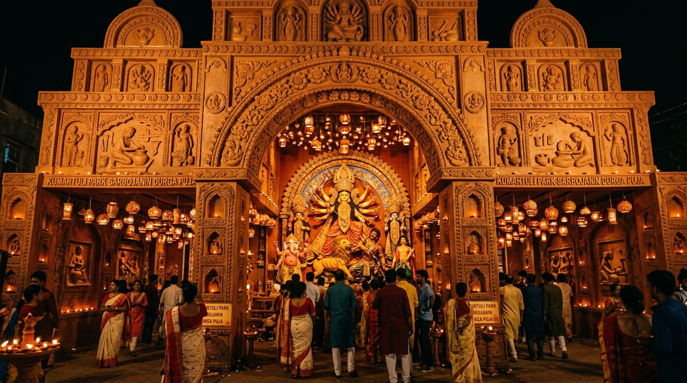 KUMARTULI PARK SARBOJANIN DURGOTSAB darshan photo 1
